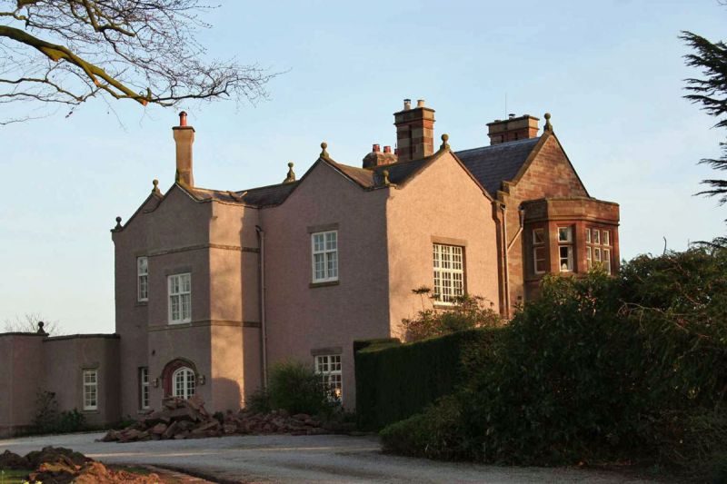 The entrance front of Chorlton Hall, photographed today