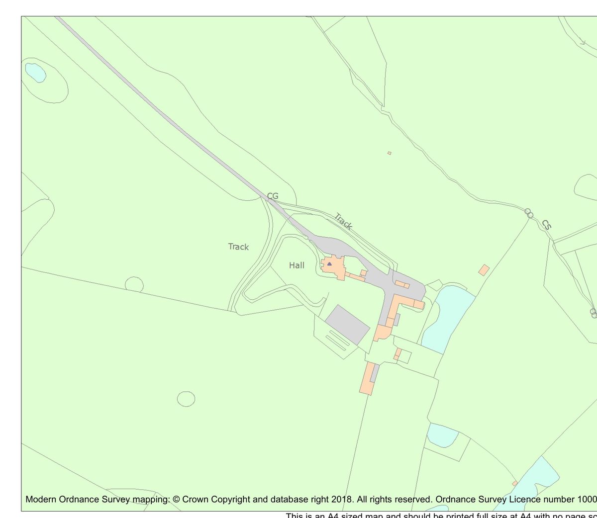 Present-day Ordnance Survey map of Chorlton Hall, from Historic England's official listing record