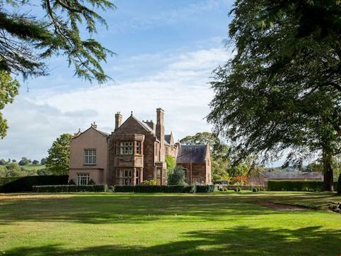 Chorlton Hall garden front across the lawn